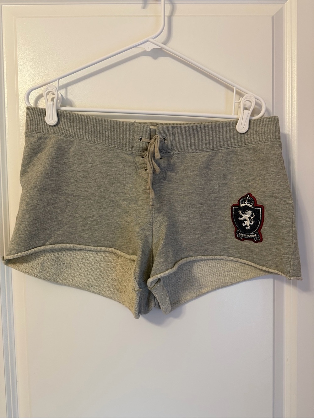 Abercrombie & Fitch Gray Athletic Lounge Shorts with Crest Patch